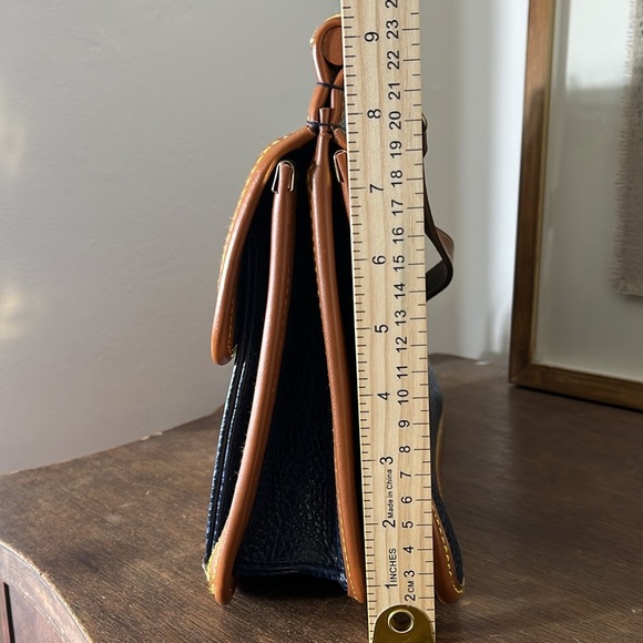 Navy and Tan Leather Women's Bag - Picture 11 of 11